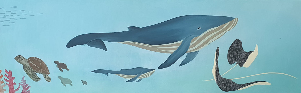 🐋 Tableau personnalisé – Chambre de bébé ou d'enfant 🩵