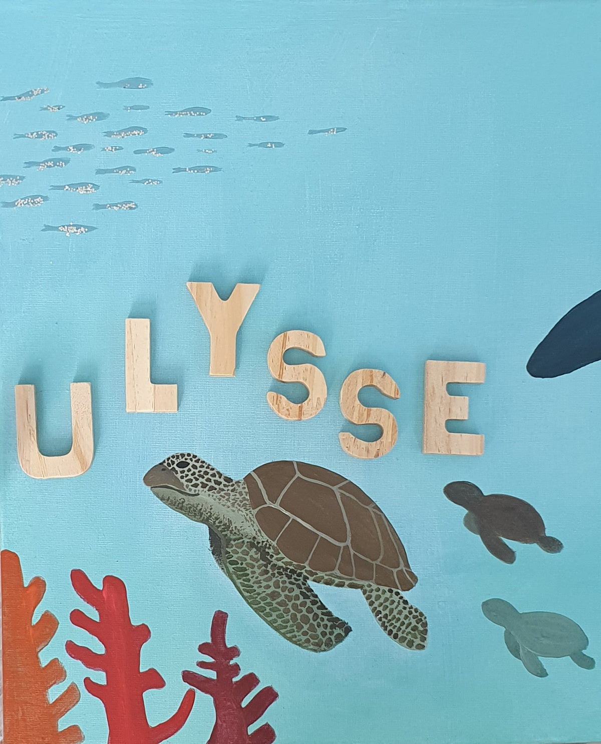 🐋 Tableau personnalisé – Chambre de bébé ou d'enfant 🩵