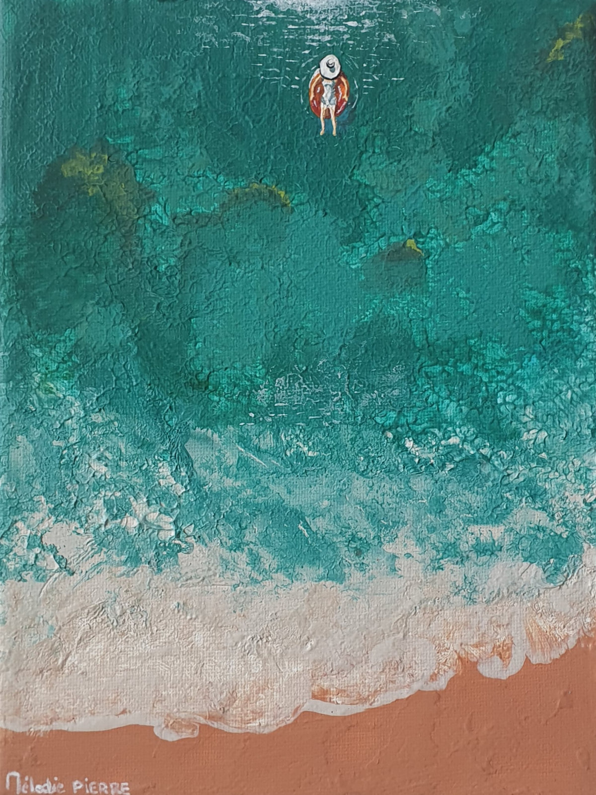 Tableau original acrylique 20×25 "Madrague I"